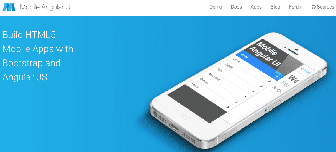 跨平台混合应用开发 UI 框架 Mobile Angular UI