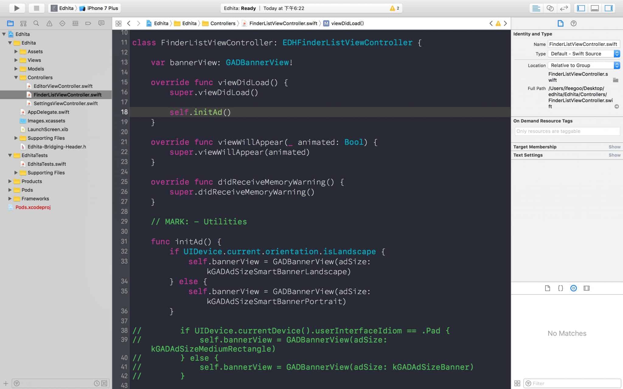 Xcode 预览代码编辑器