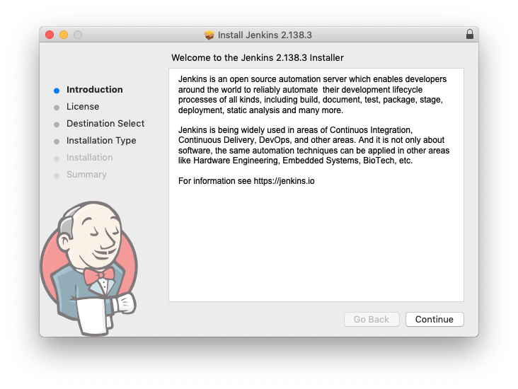 macOS .pkg 安装包安装 Jenkins 开始