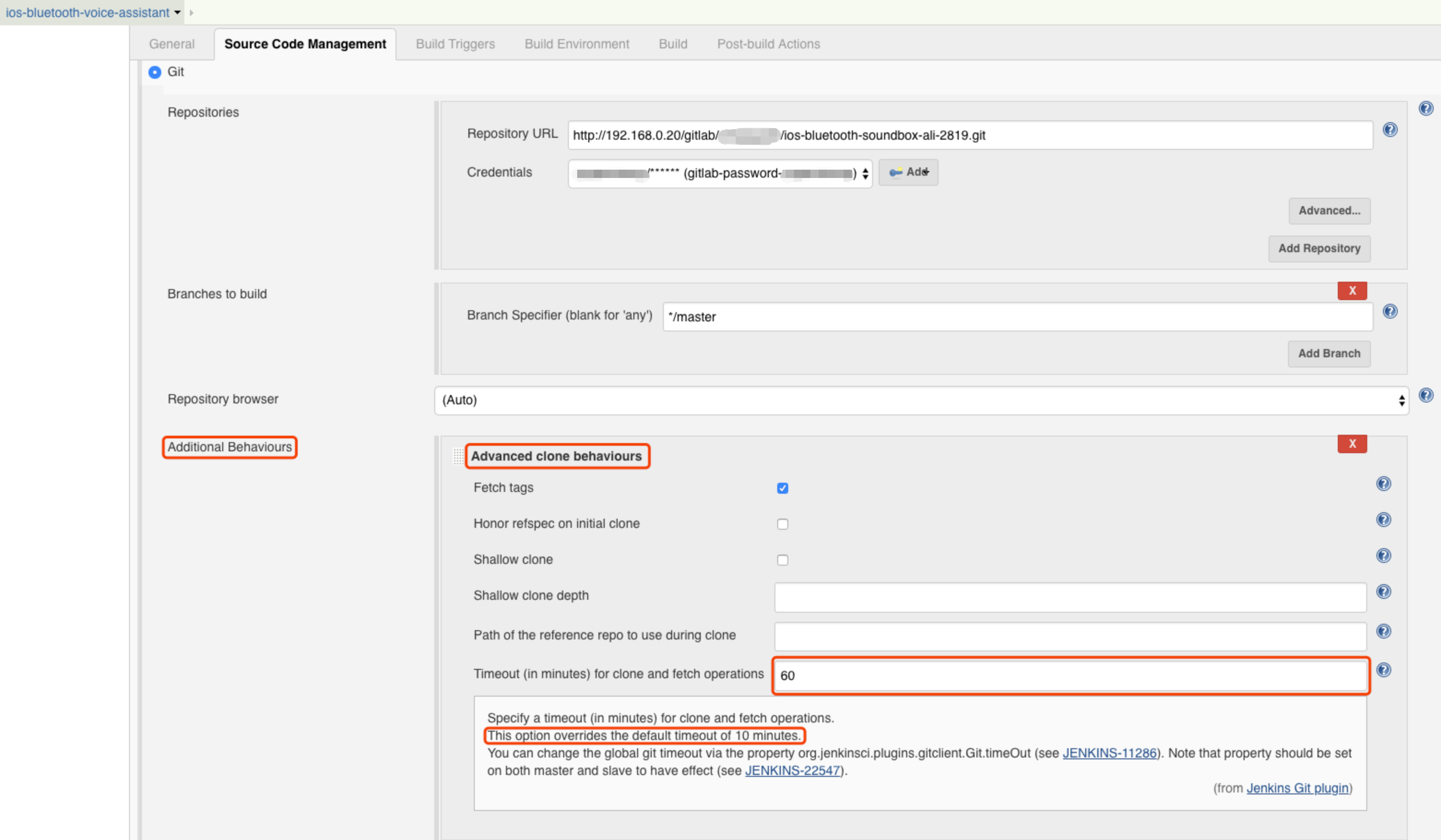 macOS Jenkins Git 克隆超时配置