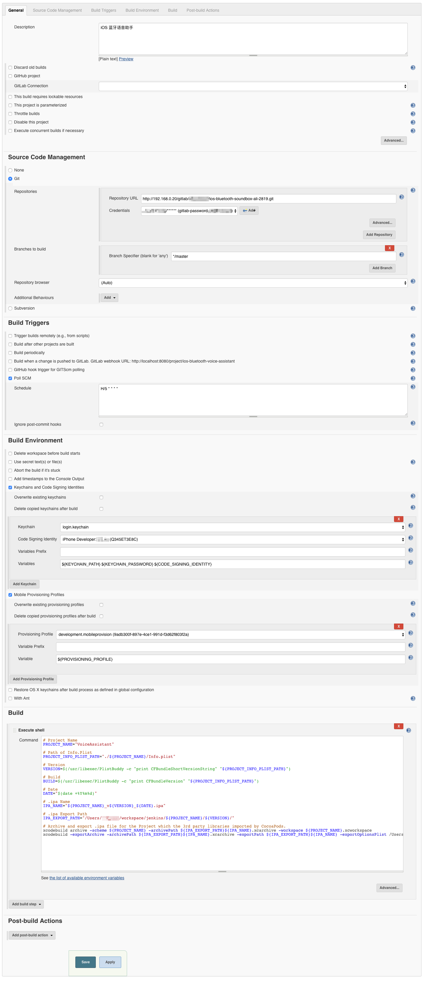 macOS Jenkins iOS 项目构建配置