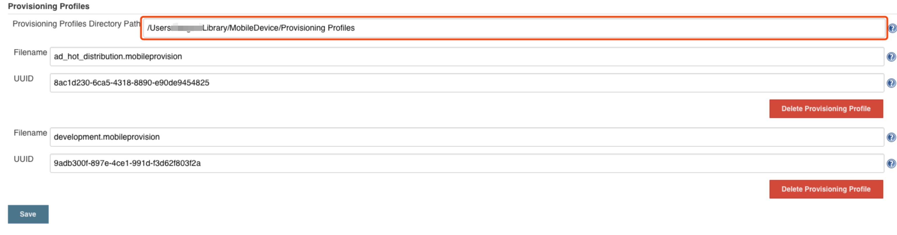 macOS Jenkins iOS Provisioning Profiles 配置