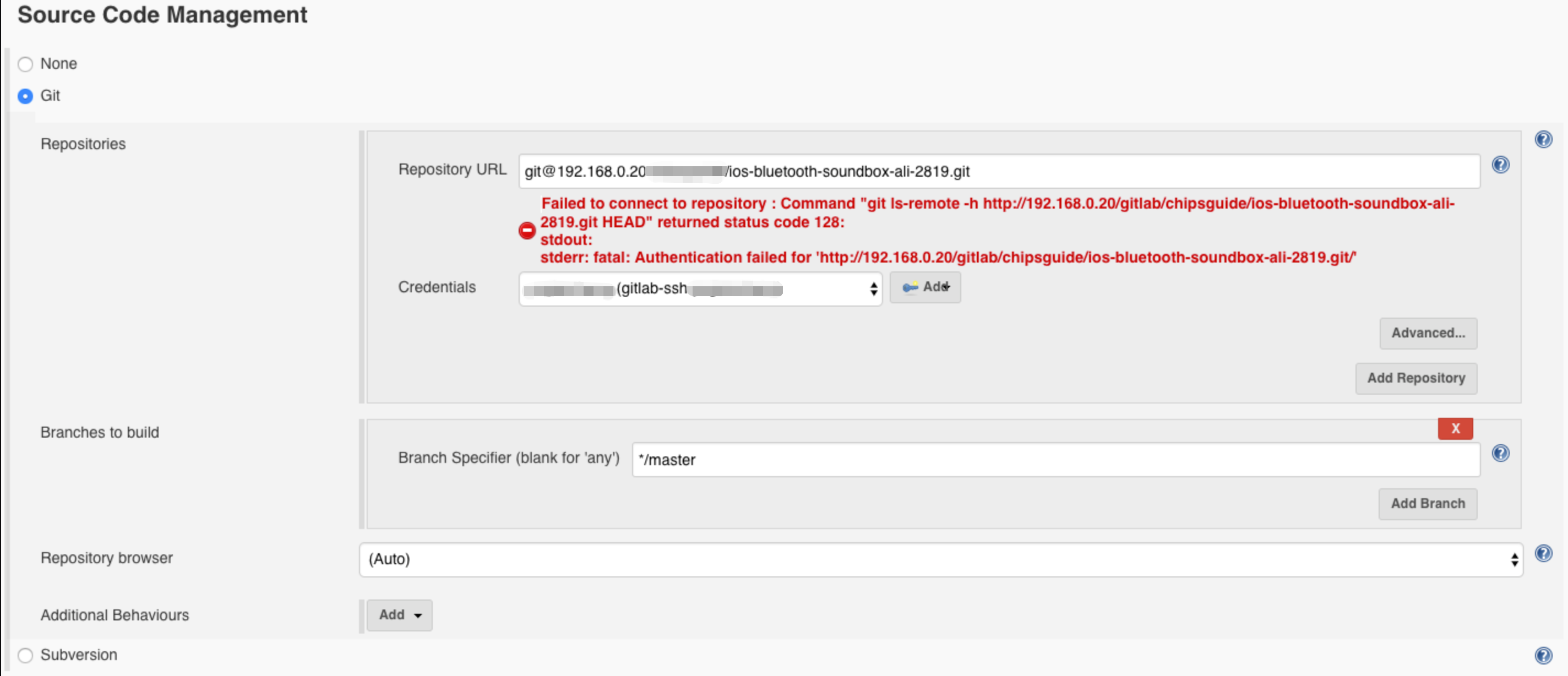 macOS Jenkins 源代码管理 Git SSH