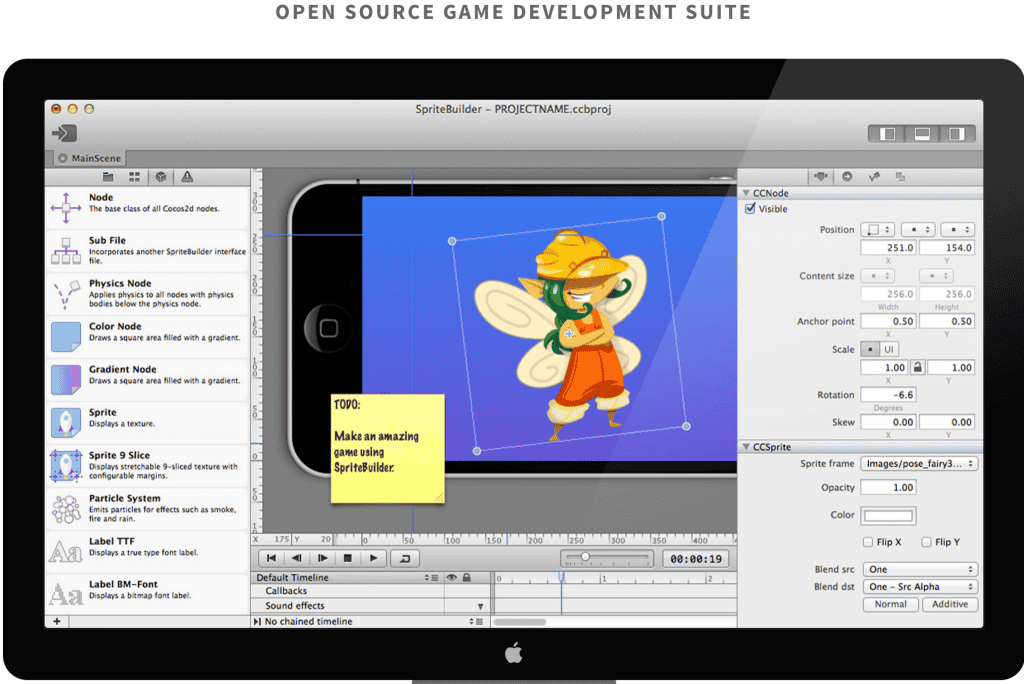 SpriteBuilder 开源游戏开发套件预览