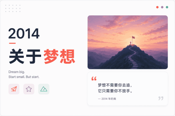 2014:关于梦想