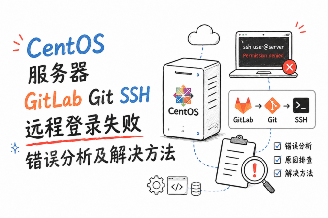 CentOS 服务器 GitLab Git SSH 远程登录失败错误分析及解决方法